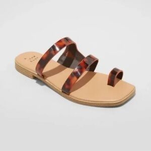 A new day women’s tortoise Marilyn loop slide sandals size 10 new